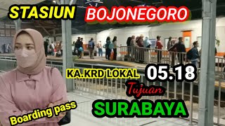 stasiun bojonegoro // naik KA KRD SURABAYA