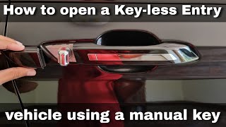 How to open a Key less entry vehicle using the manual key | Explained in detail