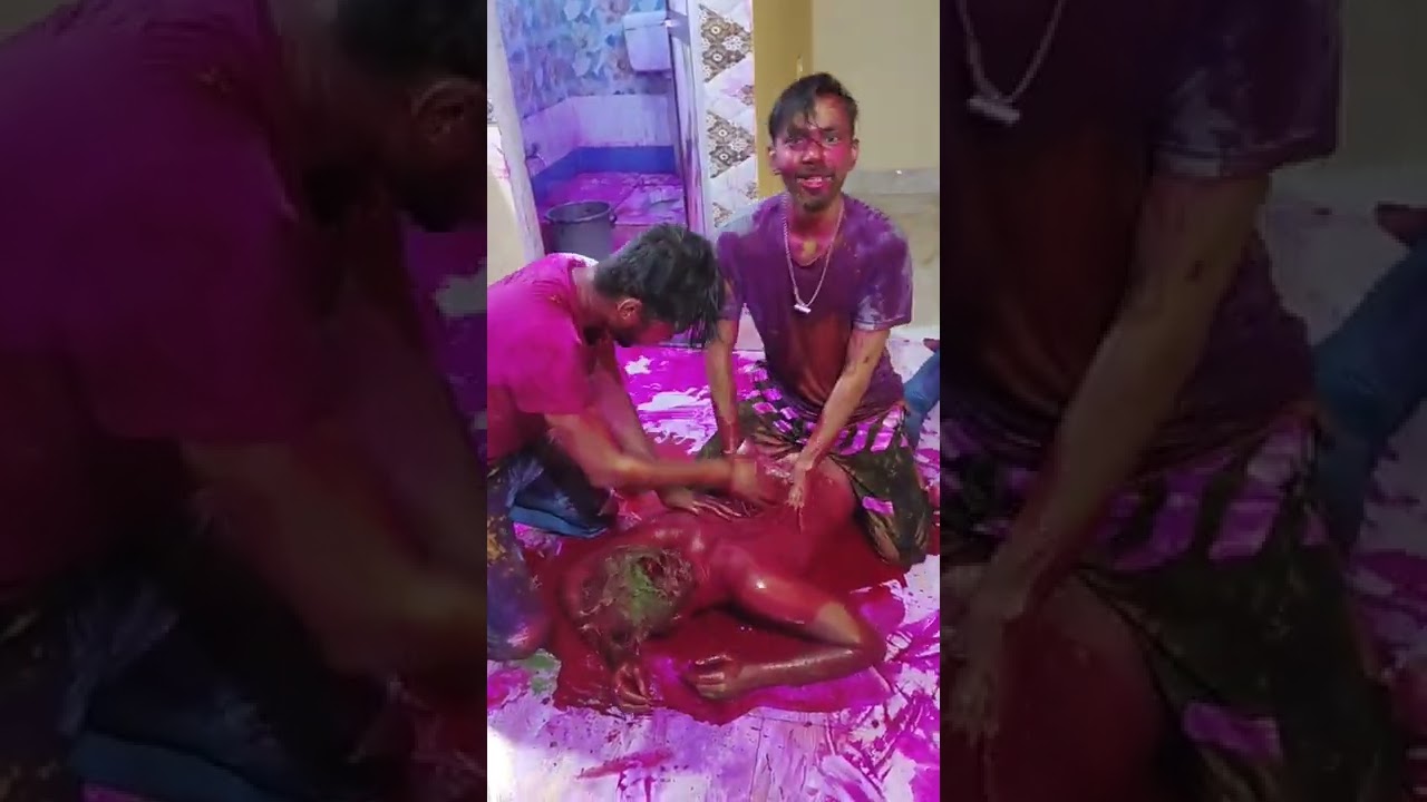 Holi Putai Red After Bhang Party😂😂😂 Instagram.com/aditya_since1995 #Kuldeepak