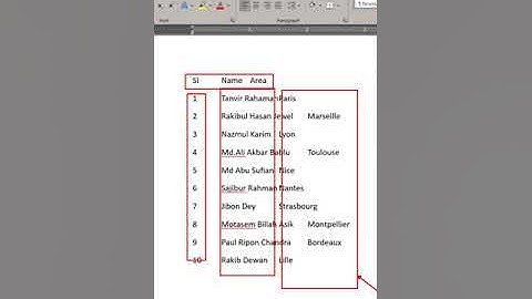 Convert Text to Table in MS Word #mswordtips #mswordtutorial #mswordshortcut
