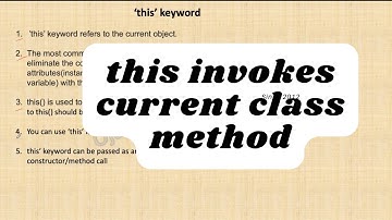 this keyword in Java | this invokes current class method