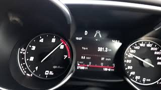 Alfa Romeo Giulia 200hp plus racechip acceleration 0-100 ,2nd trial