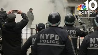 Man outside New York courthouse dies Saturday morning