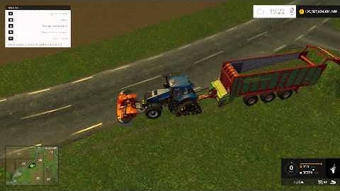 Farming Simulator 2015 Unloading grass from wagon