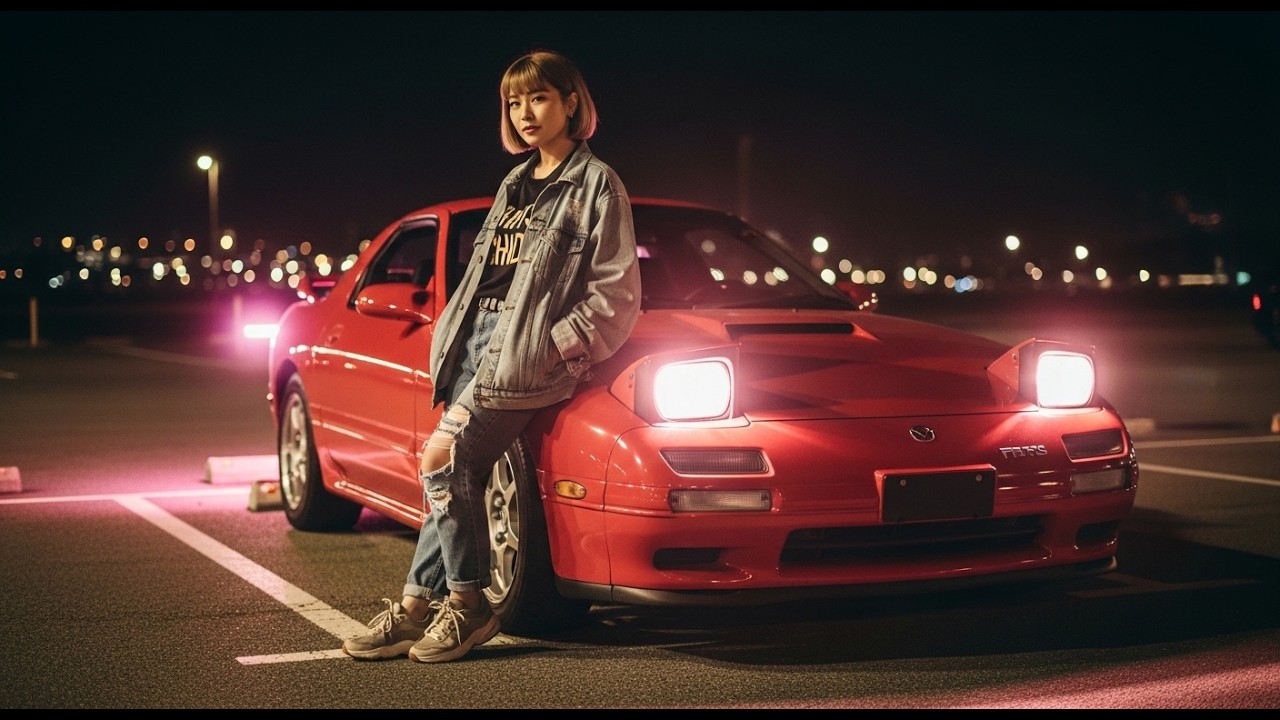 Phonk Drift Night Drive – Neon Lights, Tire Smoke and Street Racing Atmosphere
