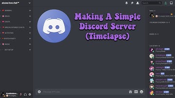 Creating A Discord Server (Timelapse)