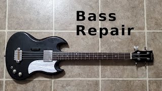 Repairing Morris Bass Guitar