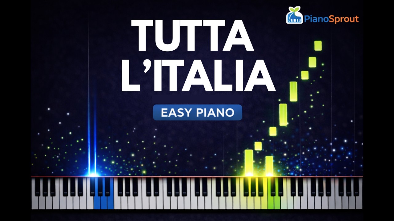 Tutta l’Italia (Gabry Ponte feat. Andrea Bonomo) - Easy Piano Tutorial