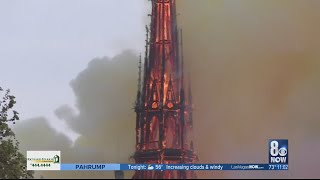 Las Vegas tourists react to the fire that ravaged Notre Dame Cathedral
