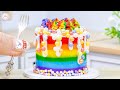 Amazing miniature rainbow cake decorating ideas  1000 mini cakes recipe by yummy bakery