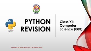 Variables & Data Types | Chapter 01 (Part 03) | Class XII Comp. Sc.(083) | Unit 01 | Python Revision
