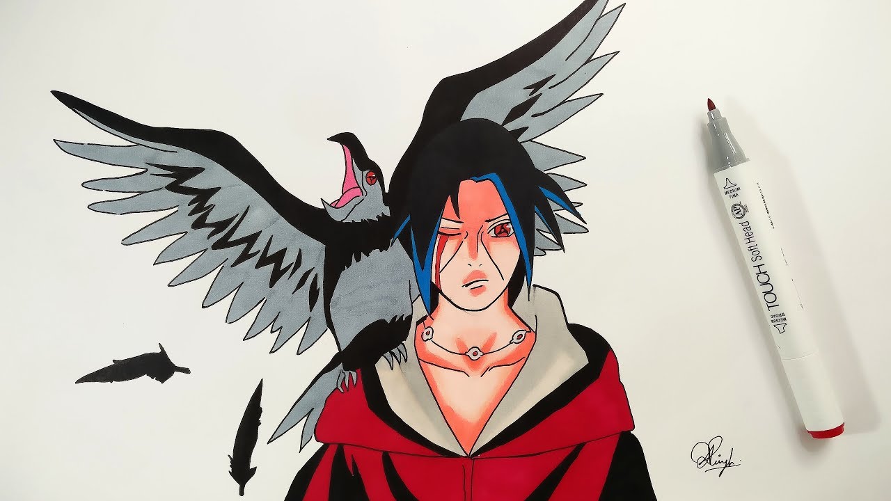 how to draw itachi uchiha shippuden