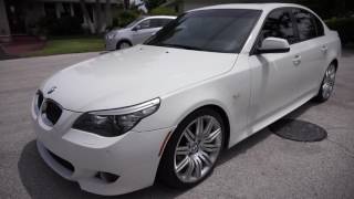 2010 BMW e60 550i M Sport 19's Alpine White Low Miles Clean Southern Car for sale