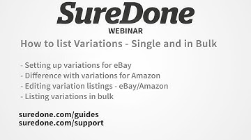 SureDone Webinar: Creating Variations