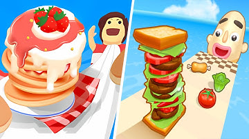 Sandwich Runner Vs Pancake Run - All Level Gameplay Android,iOS - NEW UPDATE JP54