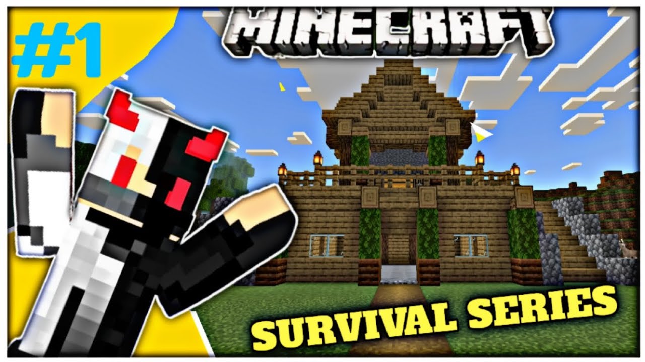 Minecraft Pe Survival series EP-1 in Hindi | I made survival house ...