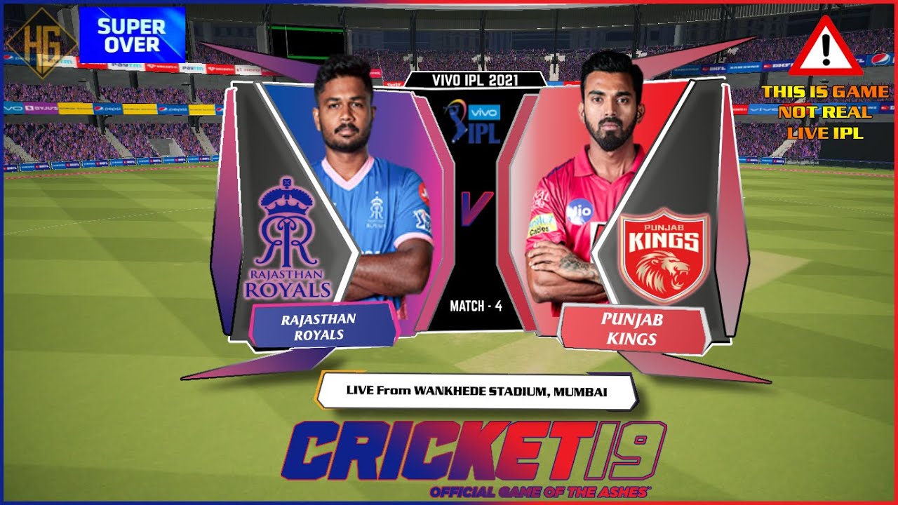 VIVO IPL 2021 !! RR vs PK MATCH NO 4 Live !! Cricket 19 PREDICTION