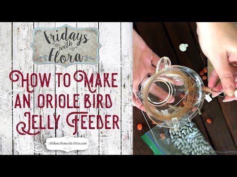 How to Make an Oriole Bird Jelly Feeder with an Antique Cup and Wire, Ep: 72, FWF