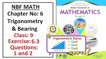 Math Class 9 (NBF) Exercise 6.3 Question 1 & 2 complete solution   -   (FBISE)