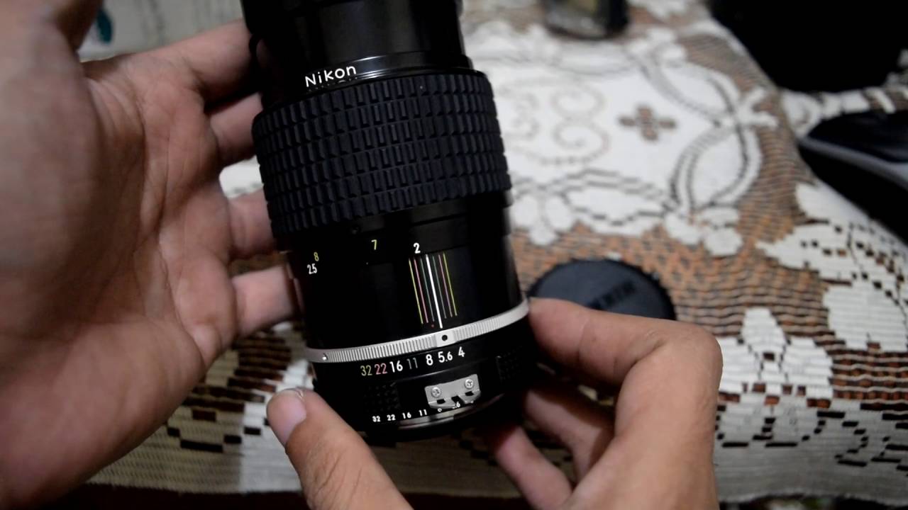 nikon nikkor 200mm F4 AI manual lens - YouTube