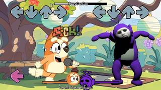 FNF Tinky winky vs Bluey All sings Can can song |  fnf Nocturnal Protocol meme -Friday Night Funkin'