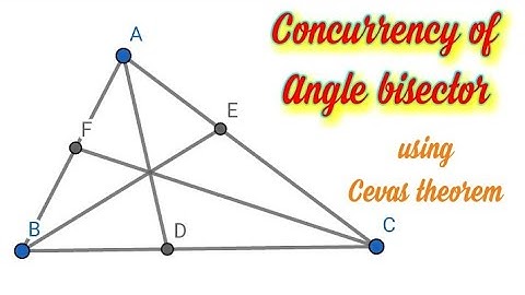 Concurrency of Angle bisectors