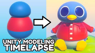 Roald from Animal Crossing made with Unity + Clayxels