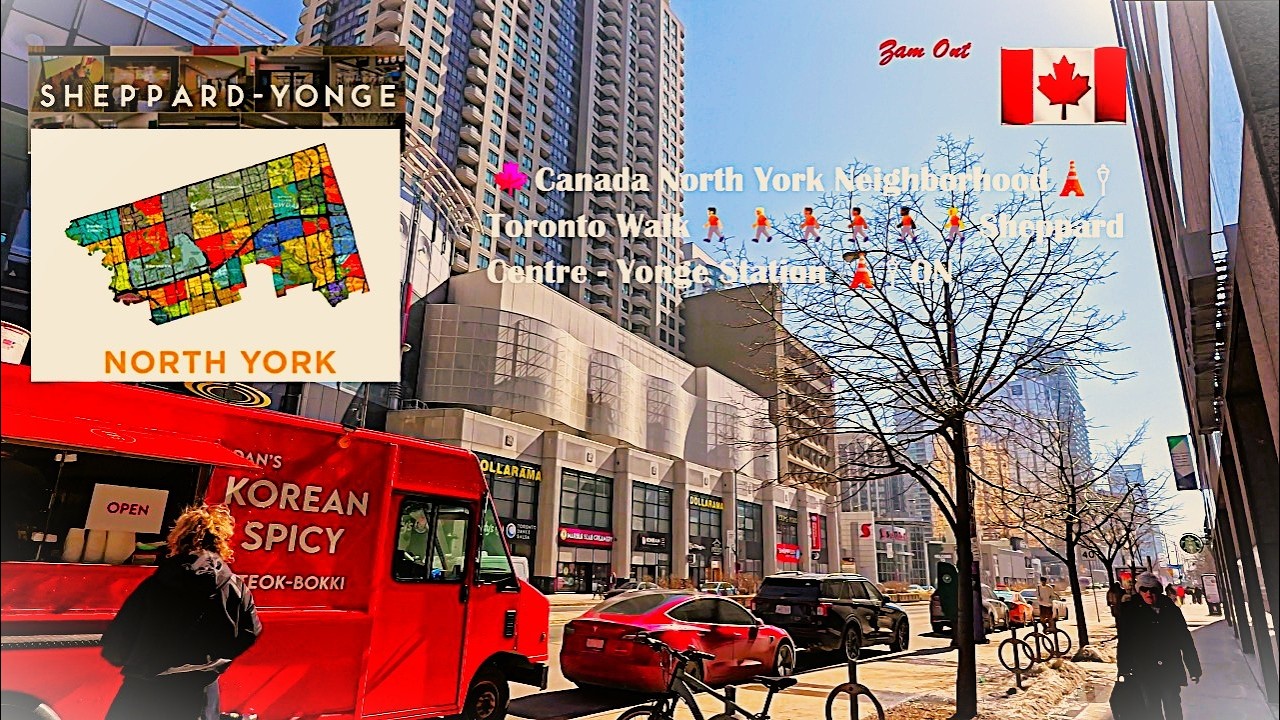 🍁Canada North York Neighborhood🗼𓍙 Toronto Walk🚶🏻🚶🏼🚶🏽🚶🏾🚶🏿🚶Sheppard Centre - Yonge Station🗼𓍙ON #Canada