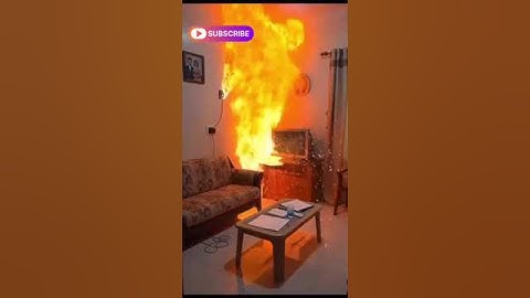 TV Room in Flames! 🔥🚒 Watch How It All Unfolded!" #shortvideo #fire #reels #bqueen