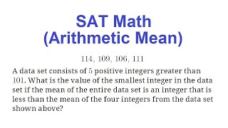 Sat Math Arithmetic Mean