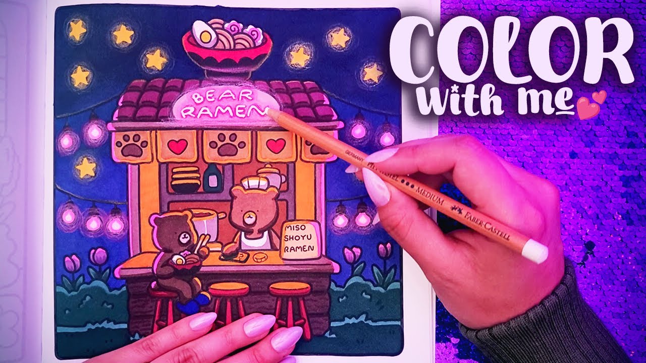 COLOR WITH ME (ASMR) 💕 COCO WYO LITTLE CORNER + OHUHU MARKERS  🎨 NO TALKING 