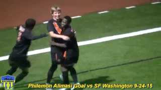 Philemon Alimasi Goal vs SF Roosevelt 9 24 15