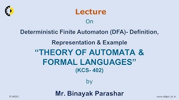 THEORY OF AUTOMATA & FORMAL LANGUAGES LECTURE 02