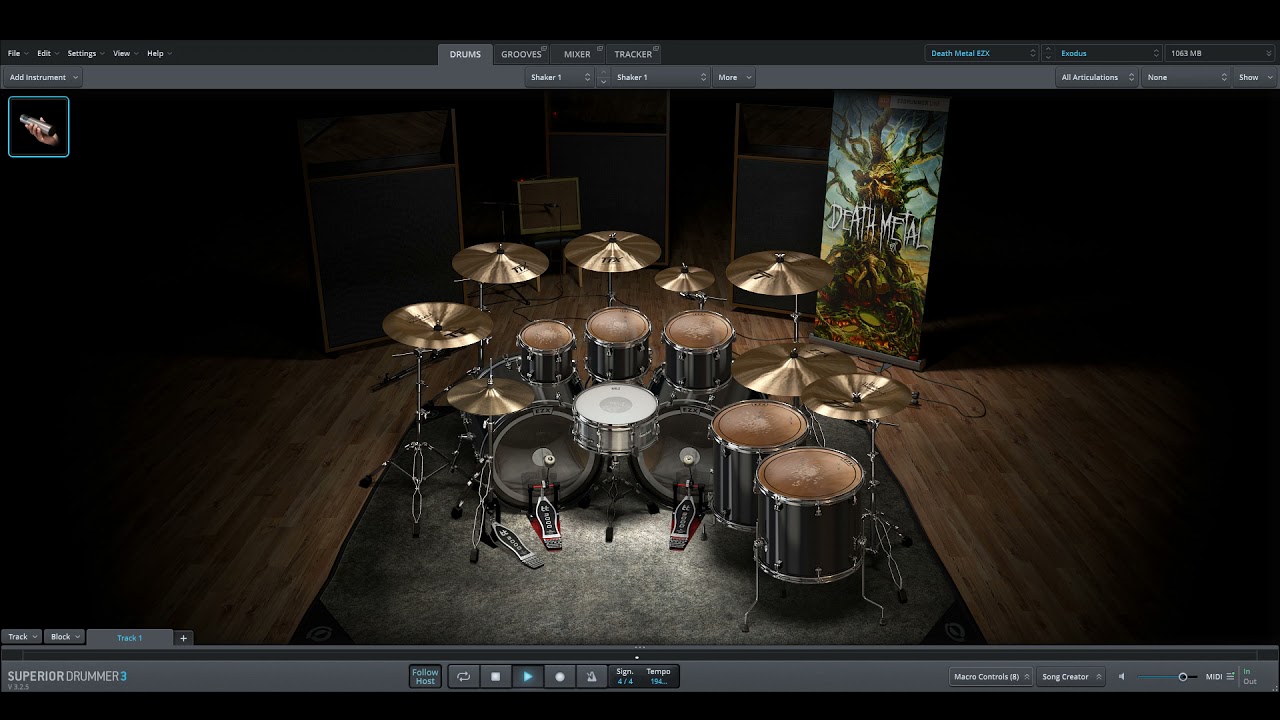 Exodus - A Lesson in Violence only drums midi backing track