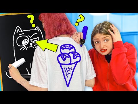 DRAW ON MY BACK!! Challenge