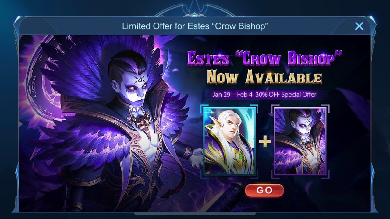 Mobile Legends: ESTES CROW BISHOP SKIN!!!