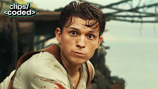 uncharted (2022) - nathan and sully's final showdown on the flying pirate ship