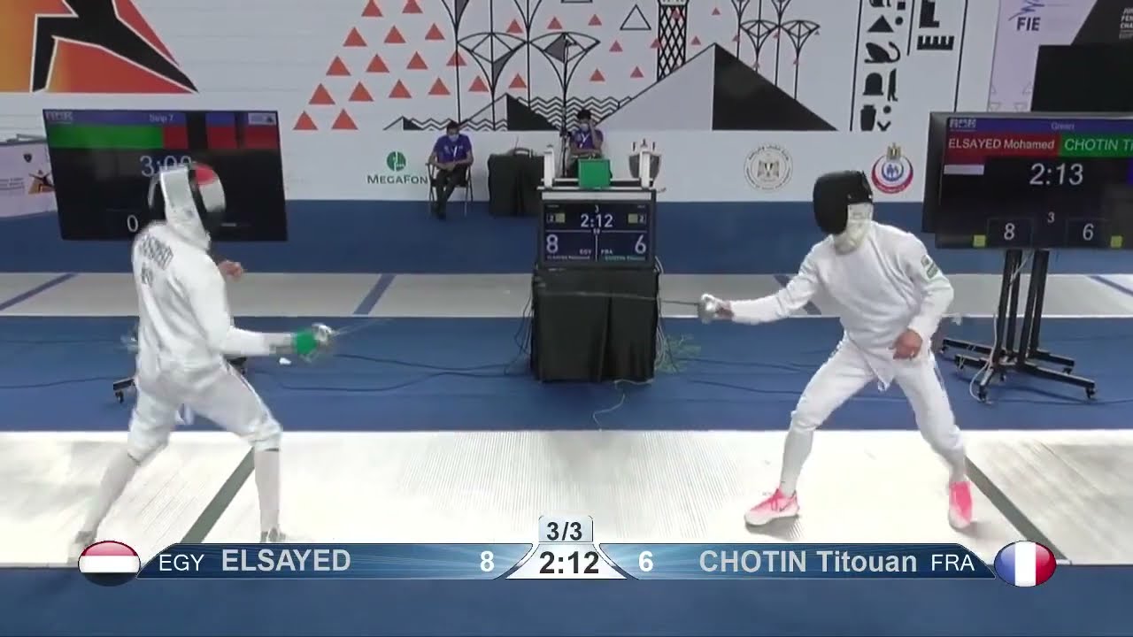 MOHAMED Elsayed EGY 🇪🇬 v Chotin 🇫🇷 FRA T8 World Championship Cairo 2021