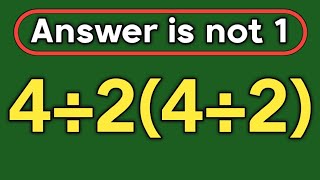 4Γ·2(4Γ·2) = β / Only 5% can solve this math question / PEMDAS rules question