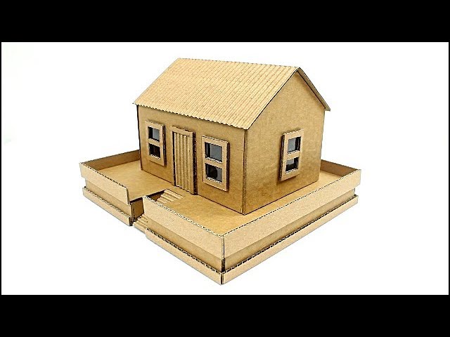 Cómo hacer una casa de cartón paso a paso( how to make a cardboard house) -  YouTube