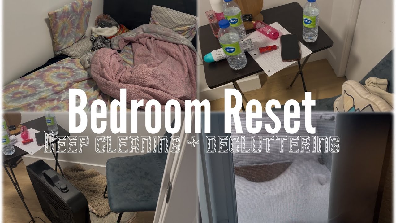 Bedroom Reset 🧸🎀🕯️; Deep cleaning + Decluttering 