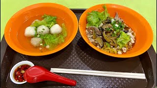 How to Singapore - Day 3.1 Mee Pok Fish Ball Minced Meat Noodle -Tanjong Pagar ミーポックフィッシュボールメンチ ヌードル