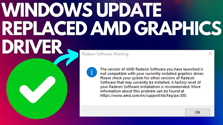 Fixed! Windows Update Replaced AMD Graphics Driver (Easy)