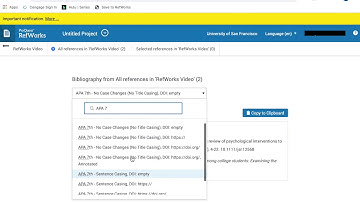 RefWorks: Organizing Content, Creating In-Text Citations, Creating References