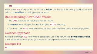 How to Use a CASE Expression Correctly in a SQL Server WHERE Clause