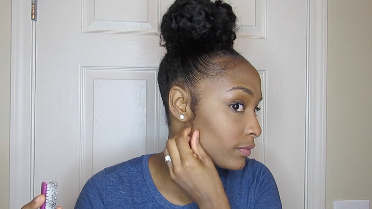 Tutorial Giant High Bun With Weave  YouTube