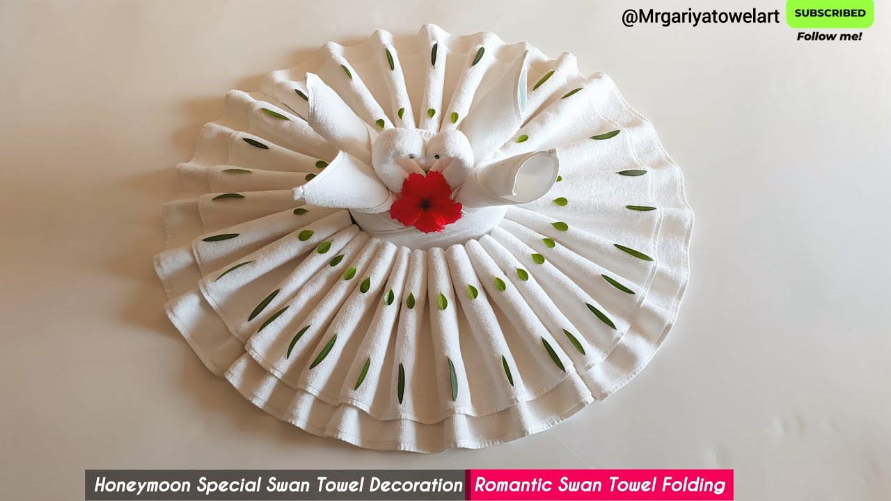 How to Make a Romantic Swan Towel Decoration | Romantic Room Decoration for Couple | room decoration