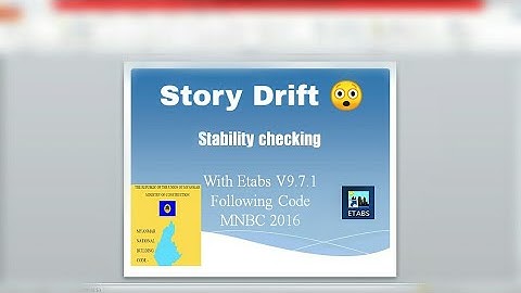 Story Drift & Displacement Check (For stability of a building) using Etabs