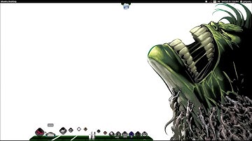 Hulk Desktop with Cairo Dock. Ubuntu 2017.