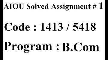 AIOU Code 1413 / 5418 Solved Assignment No 1 Spring 2025 | Financial Accounting